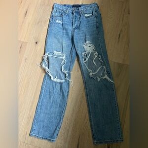 Aeropostale Light Blue Distressed Ripped Jeans